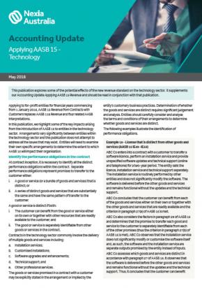 Applying AASB 15 - Technology